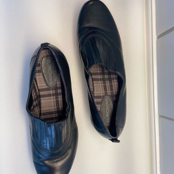 Eurostep Black Leather Shoes PERFECT FOR CULINARY PROFESSIONALS! - Picture 2 of 5